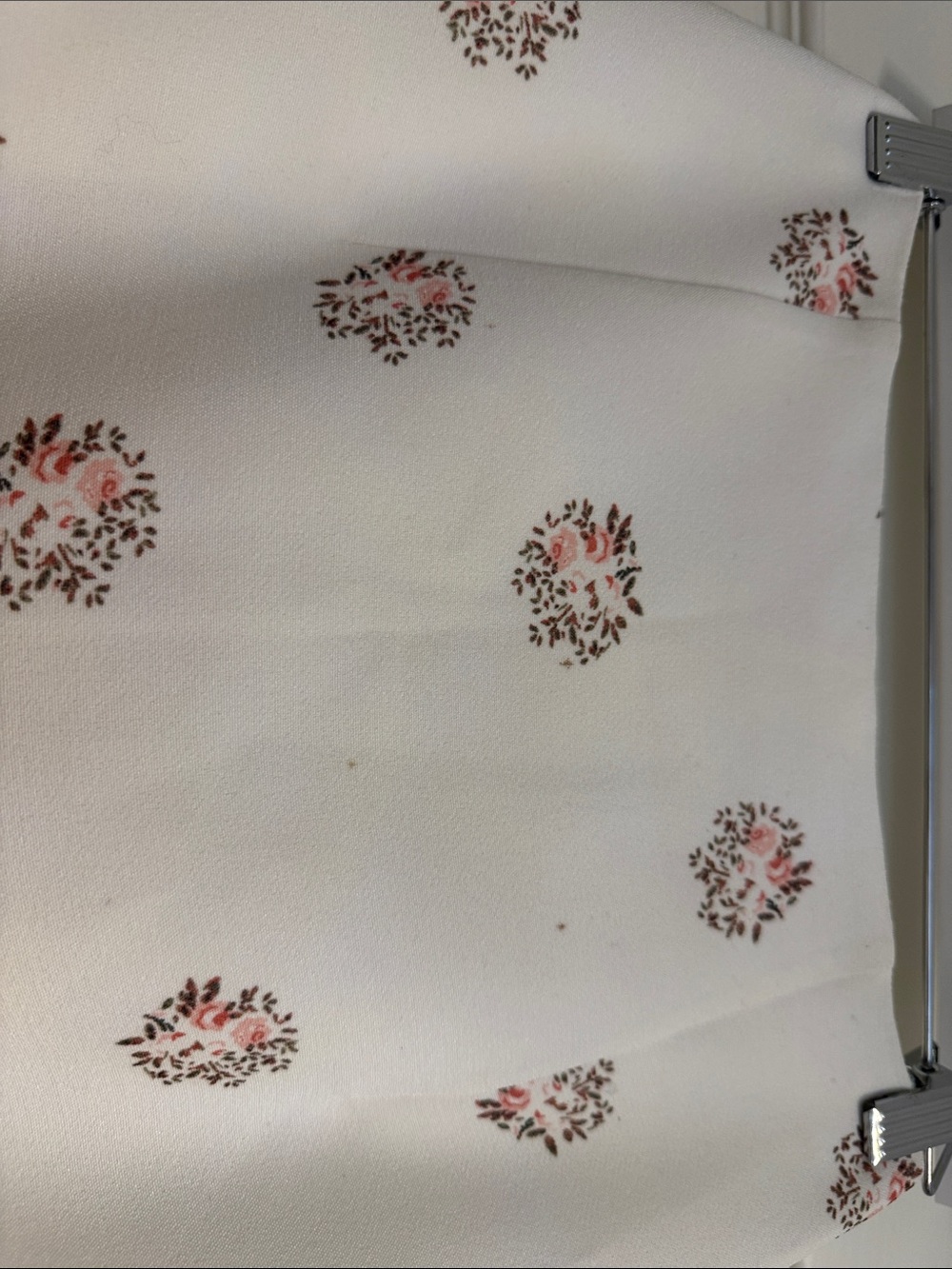 Club Monaco White Pencil Skirt with Pink Floral Motif - Picture 3 of 5